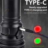 كشاف يدوي ليد بعيد المدى مع بيت كشافات يدوية